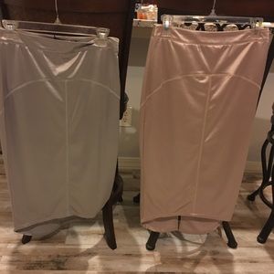 NWT AKIRA shiny skirt gold